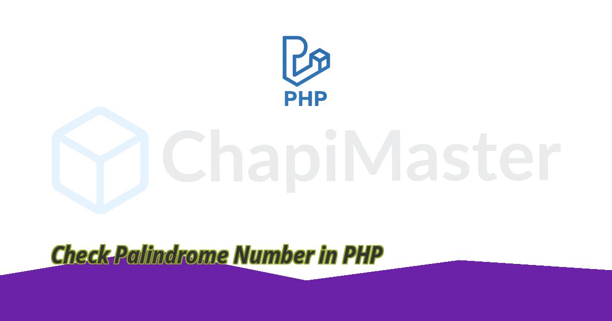 check-palindrome-number-in-php